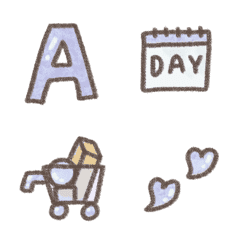 Dark purple 123 ABC Letters move Emoji