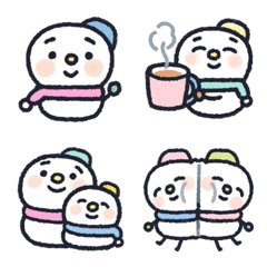Good friends snowmen Emoji.