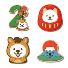 12 Zodiac Shiba & Japan New Year Emoji