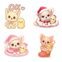 kawaii chihuahua xmas