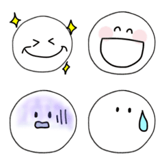 expressive face Basic Emoji black&white