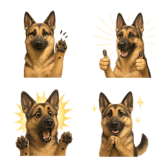 อีโมจิสุนัขพันธุ์เจอร์แมน เชพเพิร์ด