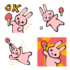 토끼 탁구 이모티콘