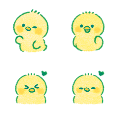 可愛小雞的每日情緒-綠色