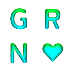 그라데이션 네온 빛나는 글자 01