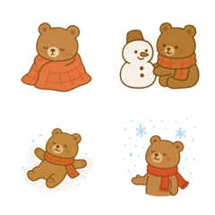 Warm Winter Bear Emojis