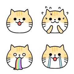 Your Cat Emoji:Cream MackerelTabby&White