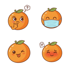 Cute Orange Emoticons