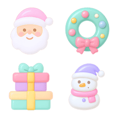 Puffy Winter Pastel Emoji Set3