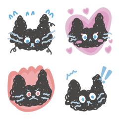 Fluffy Messy? Meow! (Black cat)