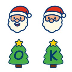 可愛聖誕節+26英文字母(灰藍色)