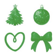 可愛聖誕節小圖案(綠色2)