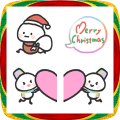 【9色】繋がるスノーマンだよ。年末年始に