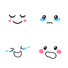 Simple face a sticker