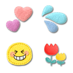 使いやすい♡フェルト風絵文字