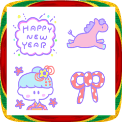 ファンシー絵文字4-お正月-