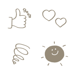 毎日使える◎くすみカラー絵文字
