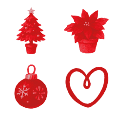 可愛聖誕節小圖案(紅色)