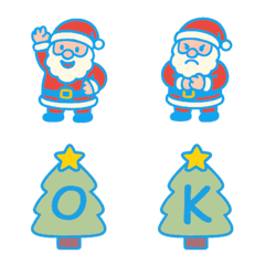 可愛聖誕節+26英文字母(藍色2)