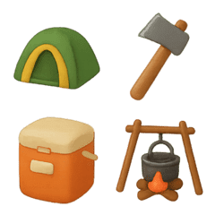 Camp&Hiking! cute Emoji