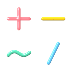 ぷっくり☆カラフルな基本の絵文字 4