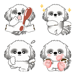 動くB&Wのシーズー犬 2025 絵文字１