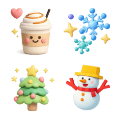 冬★クリスマス年末年始ぷっくり立体