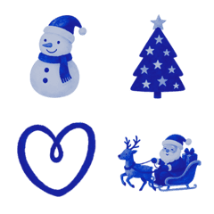 可愛聖誕節小圖案(藍色2)