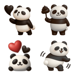 ぷくっとパンダのゆるい絵文字。