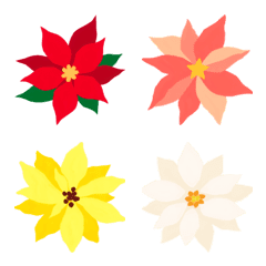 Christmas poinsettia flower emoji