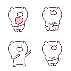 Cute and relaxed bear emoji