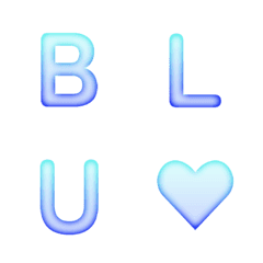 夢幻清新漸層彌散風字母表情...