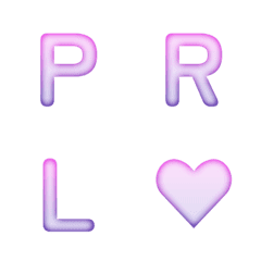 夢幻清新漸層彌散風字母表情貼 19