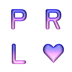 Gradient Neon Vivid Letters 08