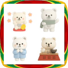 3D natural  polar bear Emoji 2026