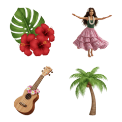 Hawaii & Hula Tropical Emoji