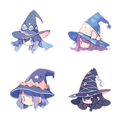 A witch wearing a magic hat
