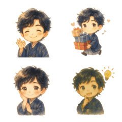 expressive kimono boy emoji