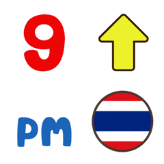 Number Time&National flag