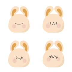 クリームうさぎ・ソフトかおもじ