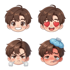 Minjun, a cute young man with many moods