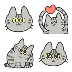 Color Cat (Silver Tabby)-Everyday Emoji