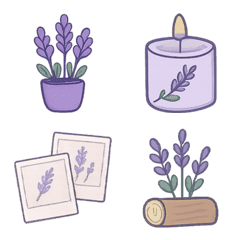 薰衣草療癒紫香表情貼