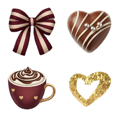 Red and Gold Cute Emojis - Winter