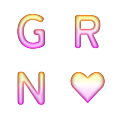 Gradient Neon Vivid Letters 17