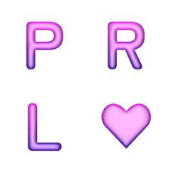 Gradient Neon Vivid Letters 18