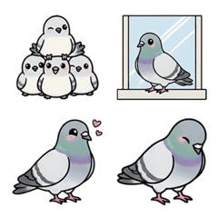Cute pigeon emojis