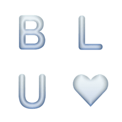 漸層霓虹 閃耀多彩字母表情貼 23