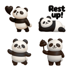 やや動く。ぷくっとパンダのゆるい絵文字。
