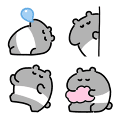 Monochrome Tapir Animated Emoji